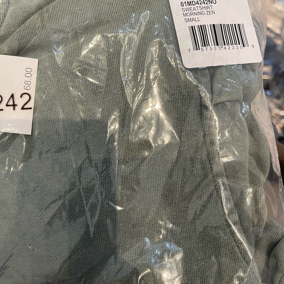 New Blank NYC French Terry Sweatshirt in Morning Zen Green - Picture 4 of 5